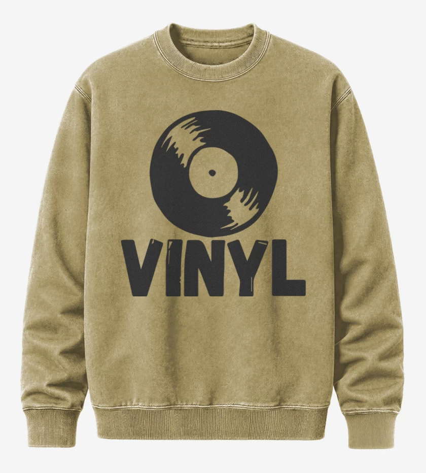 Poleron Polo Acid Wash Beige de Vinyl