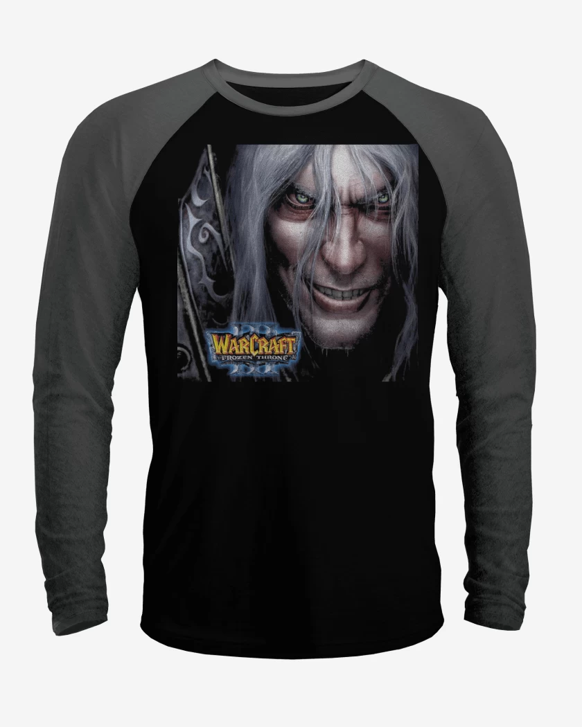 Polera Raglan Negro / Negro Heather de Frozen Throne