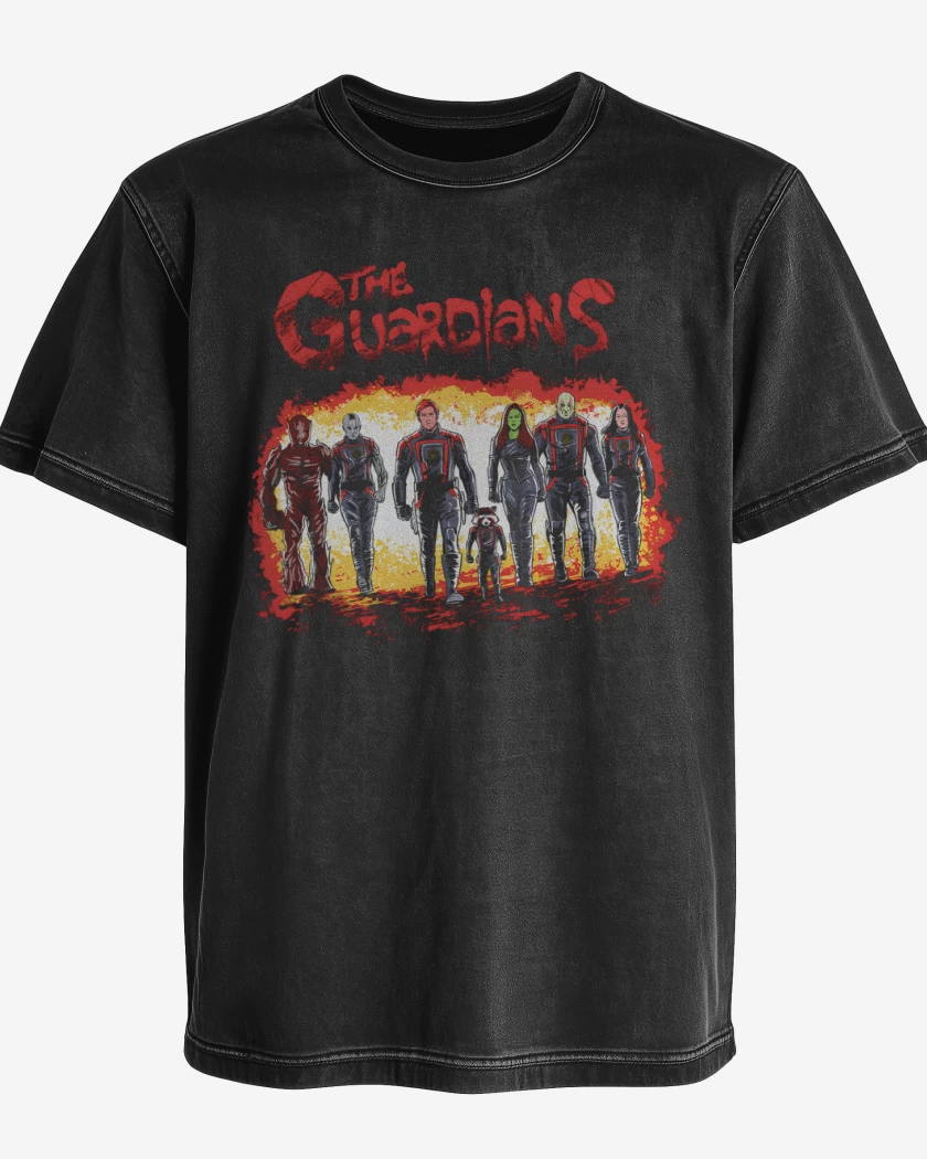 Polera desgastada Negro de The Guardians