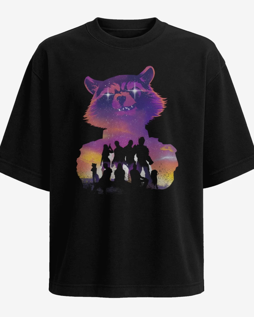 Polera Oversize Negro de Guardianes Vol 3