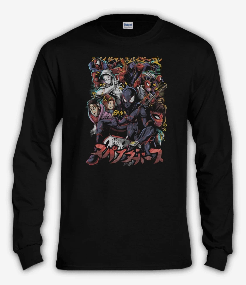 Polera manga larga Negro de In to the Spiderverse