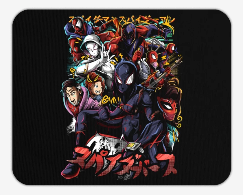Mousepad Negro de In to the Spiderverse