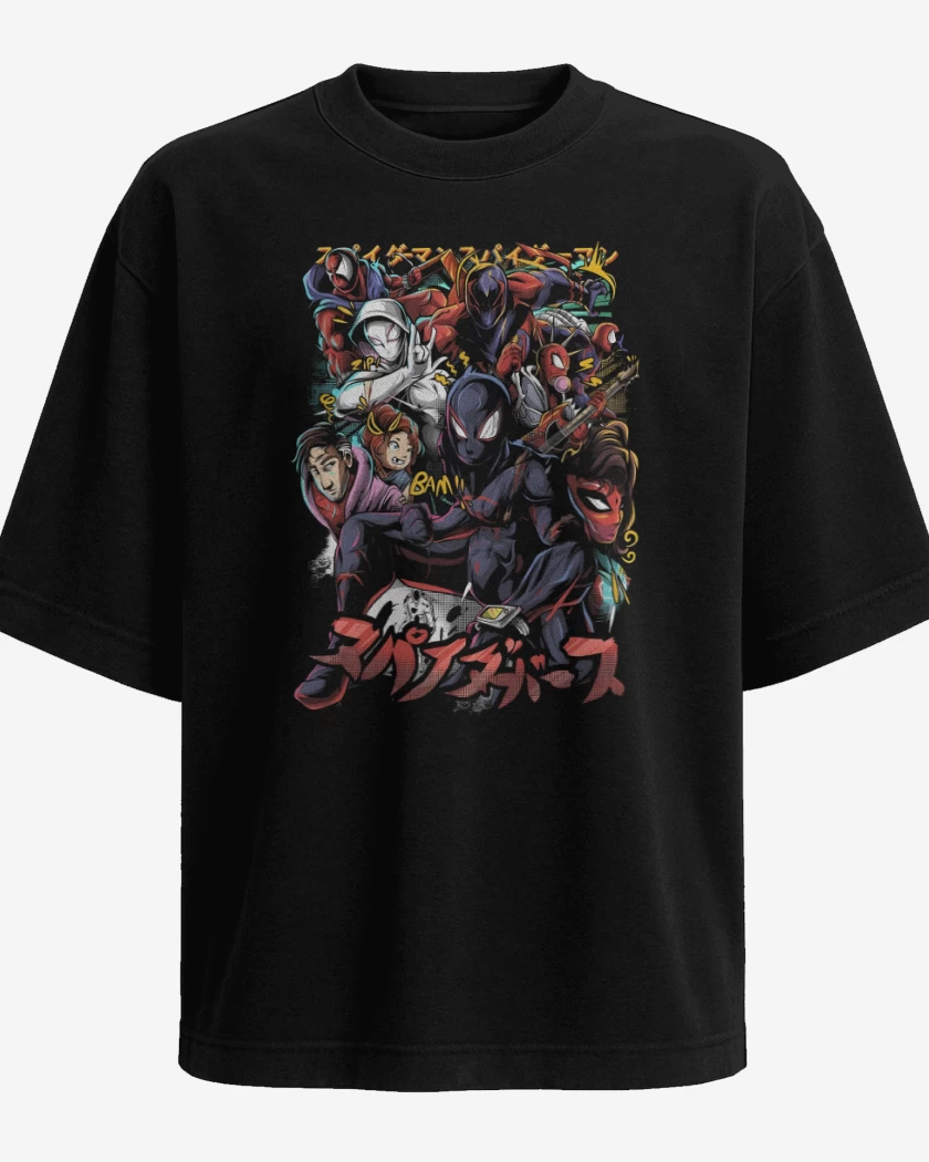 Polera Oversize Negro de In to the Spiderverse