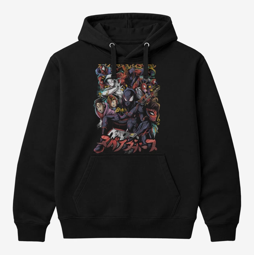 Polerón Canguro Negro de In to the Spiderverse