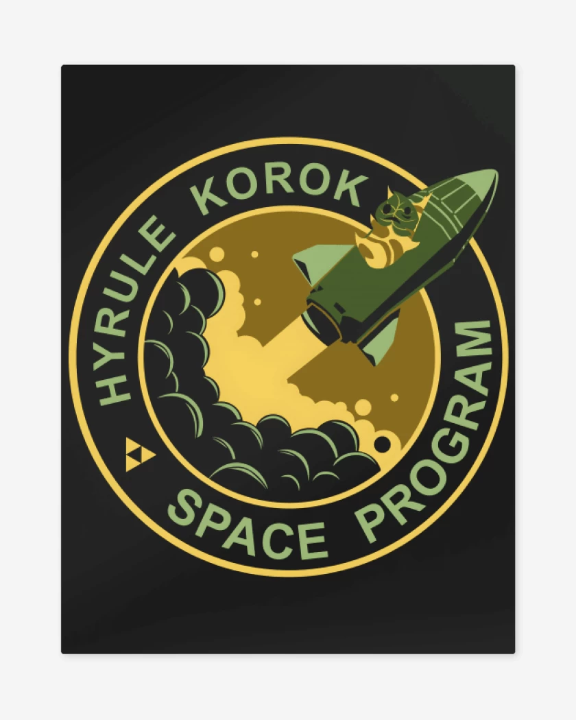 Print metalico Negro de Space Korok