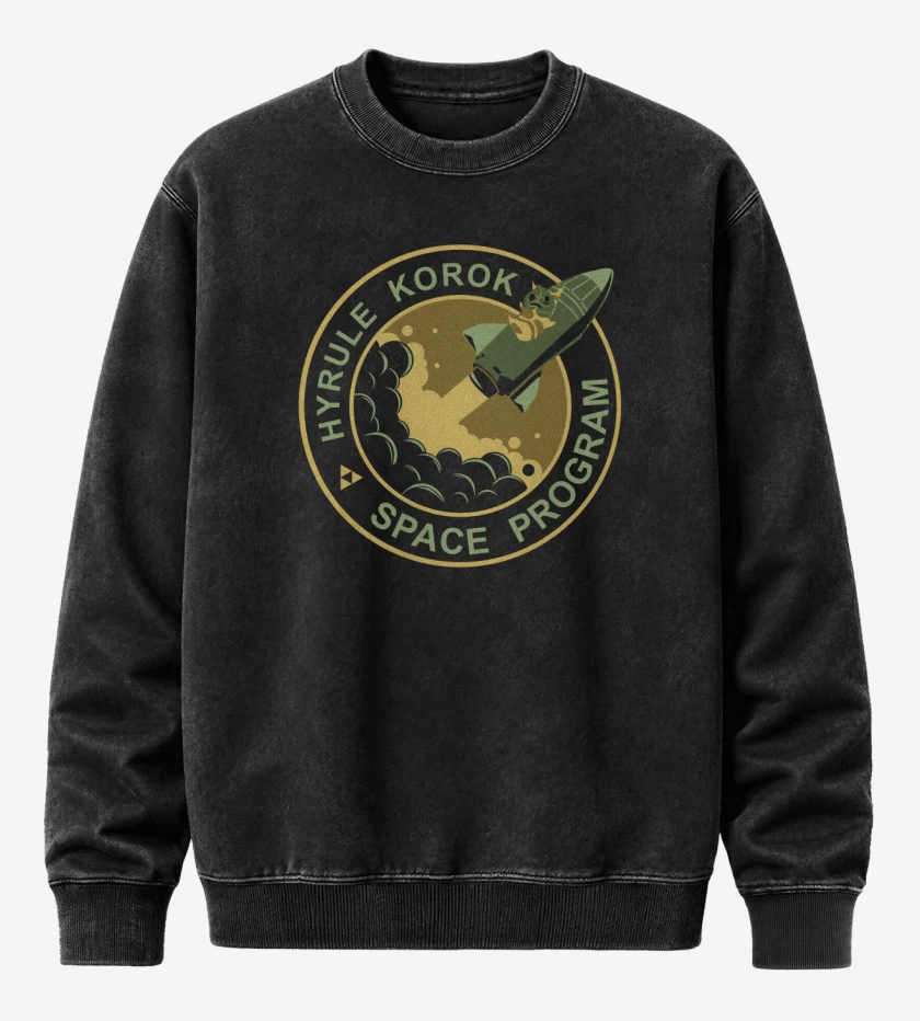 Poleron Polo Acid Wash Negro de Space Korok