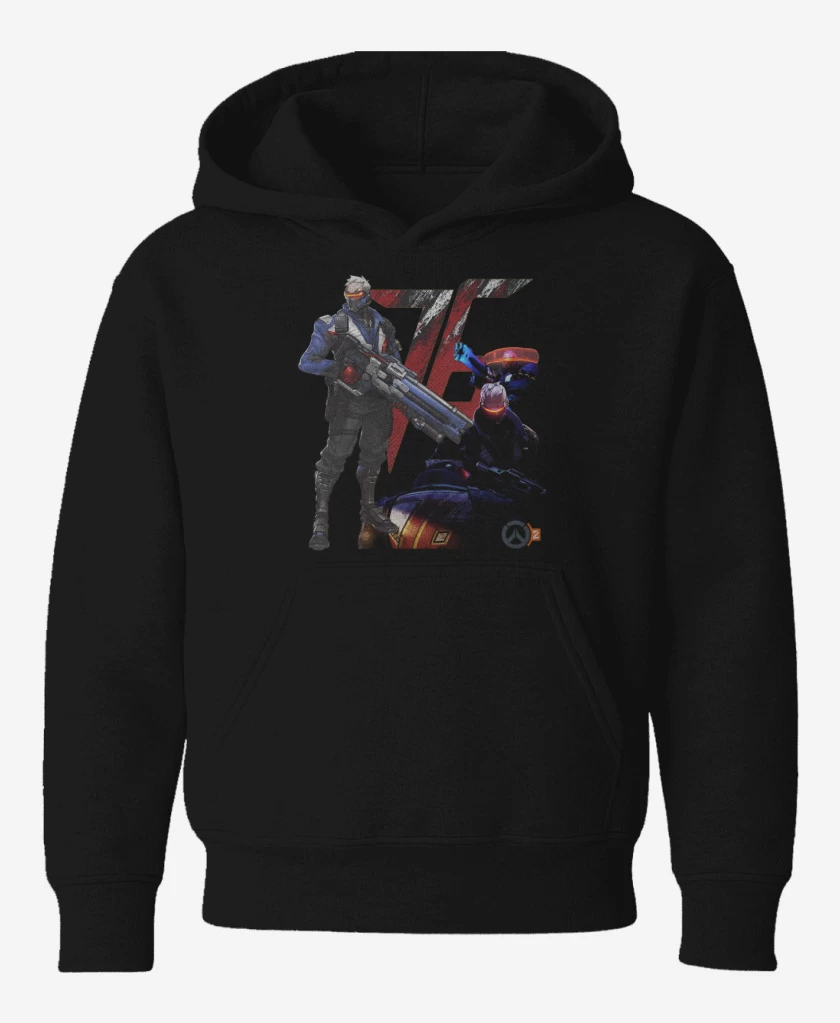 Poleron de niño Negro de Soldier 76