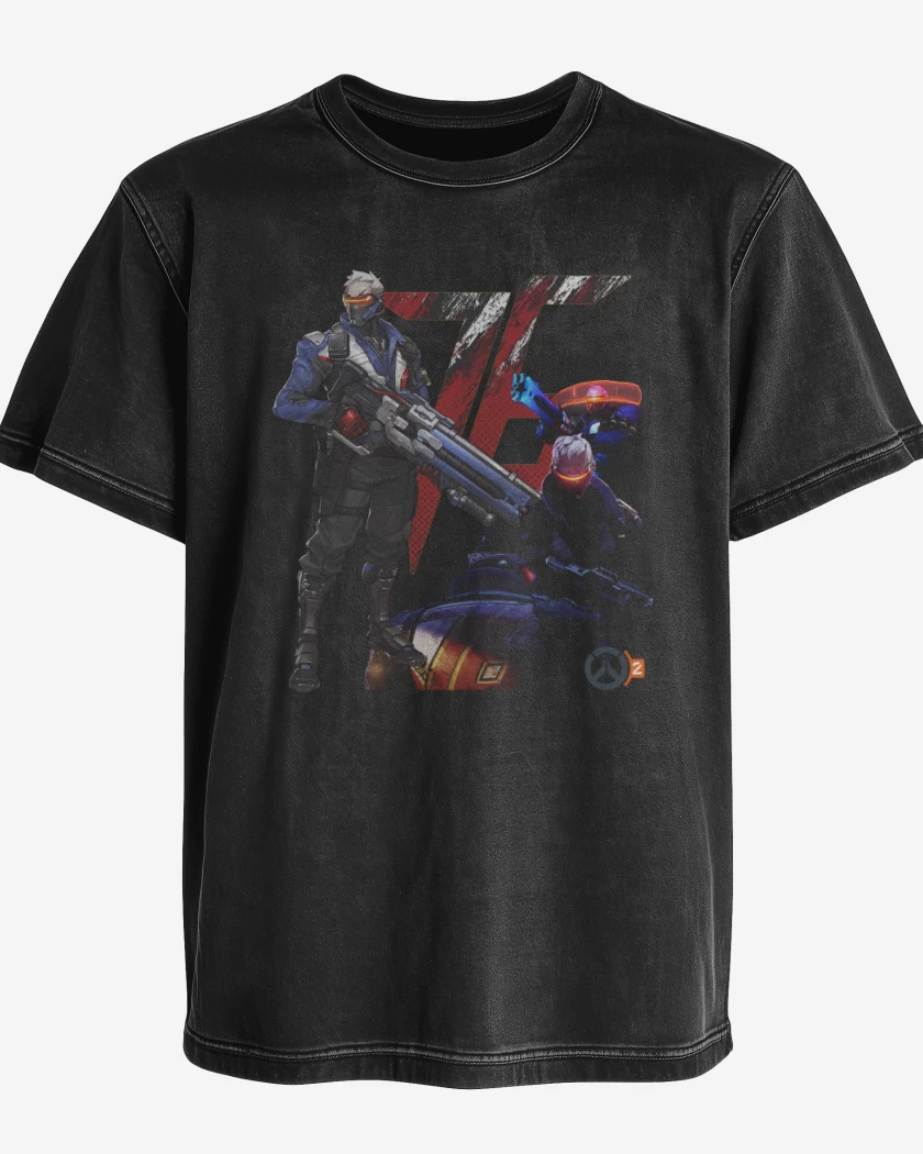 Polera desgastada Soldier 76