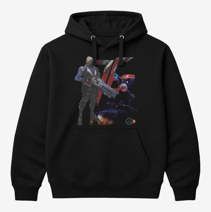 Polerón Canguro Negro de Soldier 76