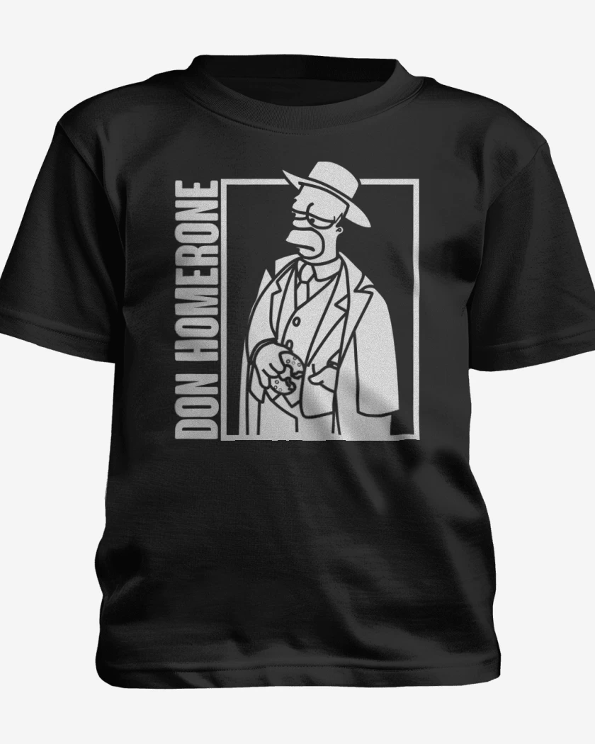 Polera de niño Negro de Don Homerone