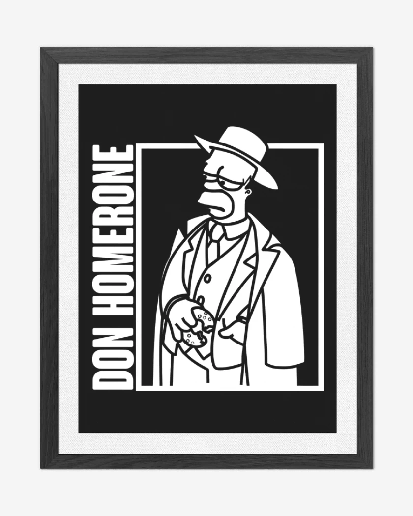 Cuadro decorativo Negro de Don Homerone