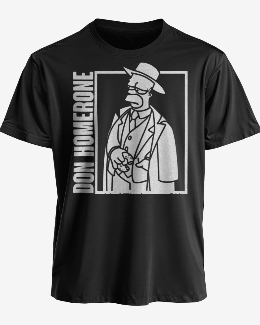 Polera premium Negro de Don Homerone