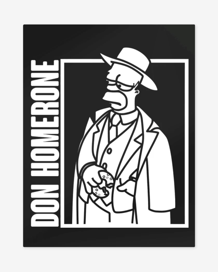Print metalico Negro de Don Homerone