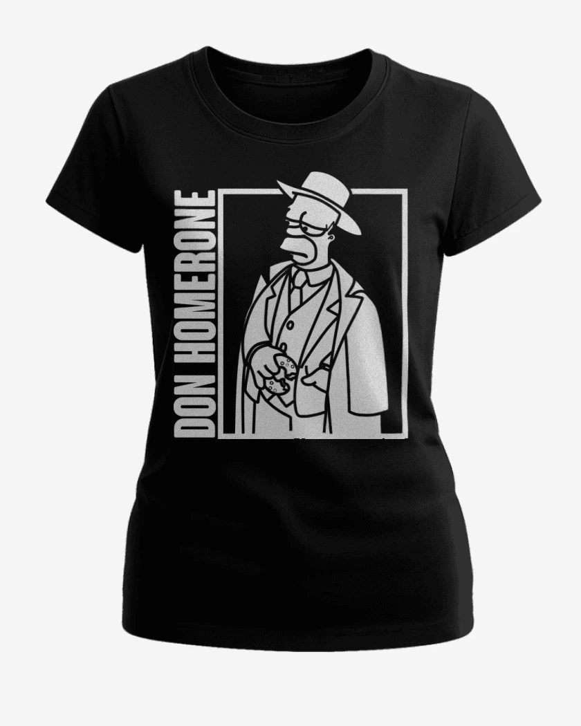 Polera de Mujer Negro de Don Homerone