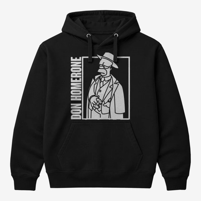 Polerón Canguro Negro de Don Homerone