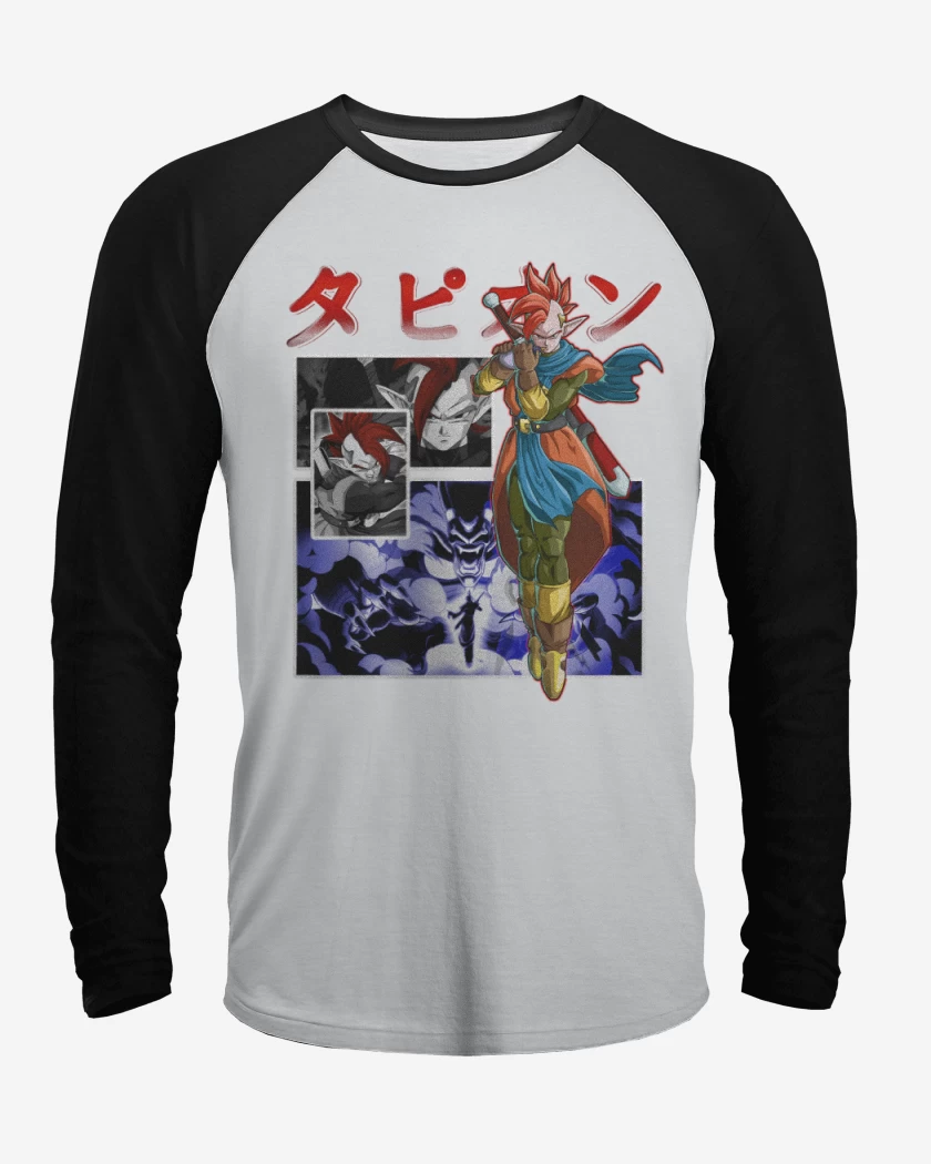 Polera Raglan Blanco / Negro de El Tapion
