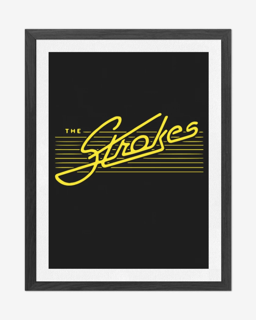 Cuadro decorativo Negro de The strokes 2