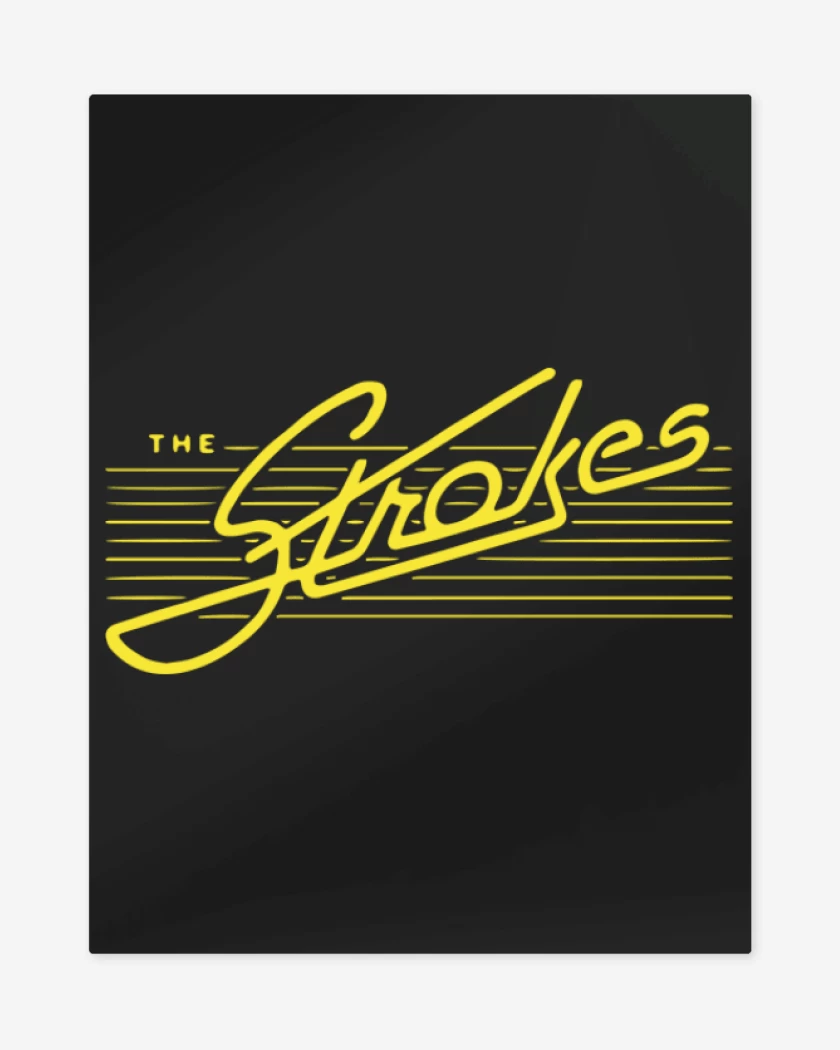 Print metalico Negro de The strokes 2