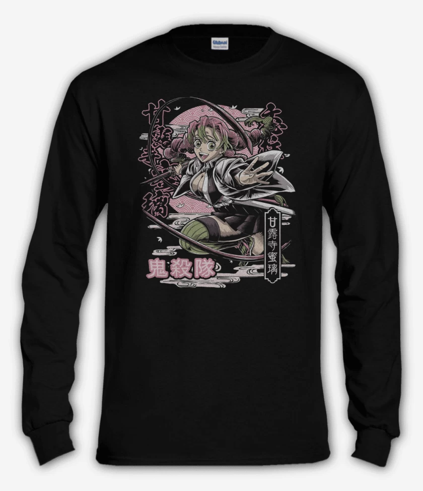 Polera manga larga Negro de Pilar del Amor Kanroji