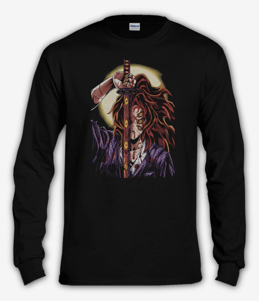 Polera manga larga Negro de Oni Kokushibo