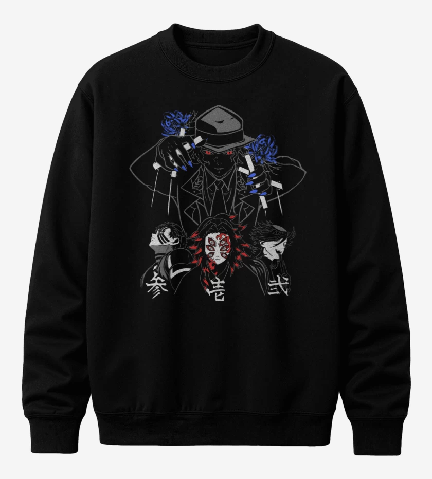 Poleron polo Negro de Muzan y las Lunas Superiores