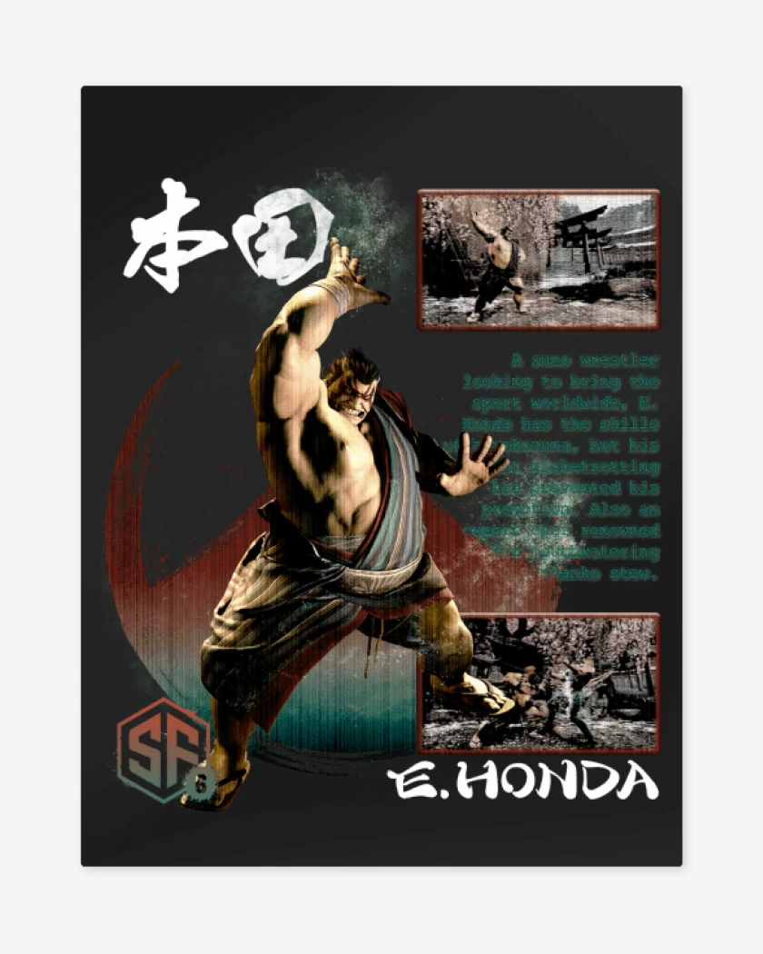 Print metalico Negro de SF6 E Honda