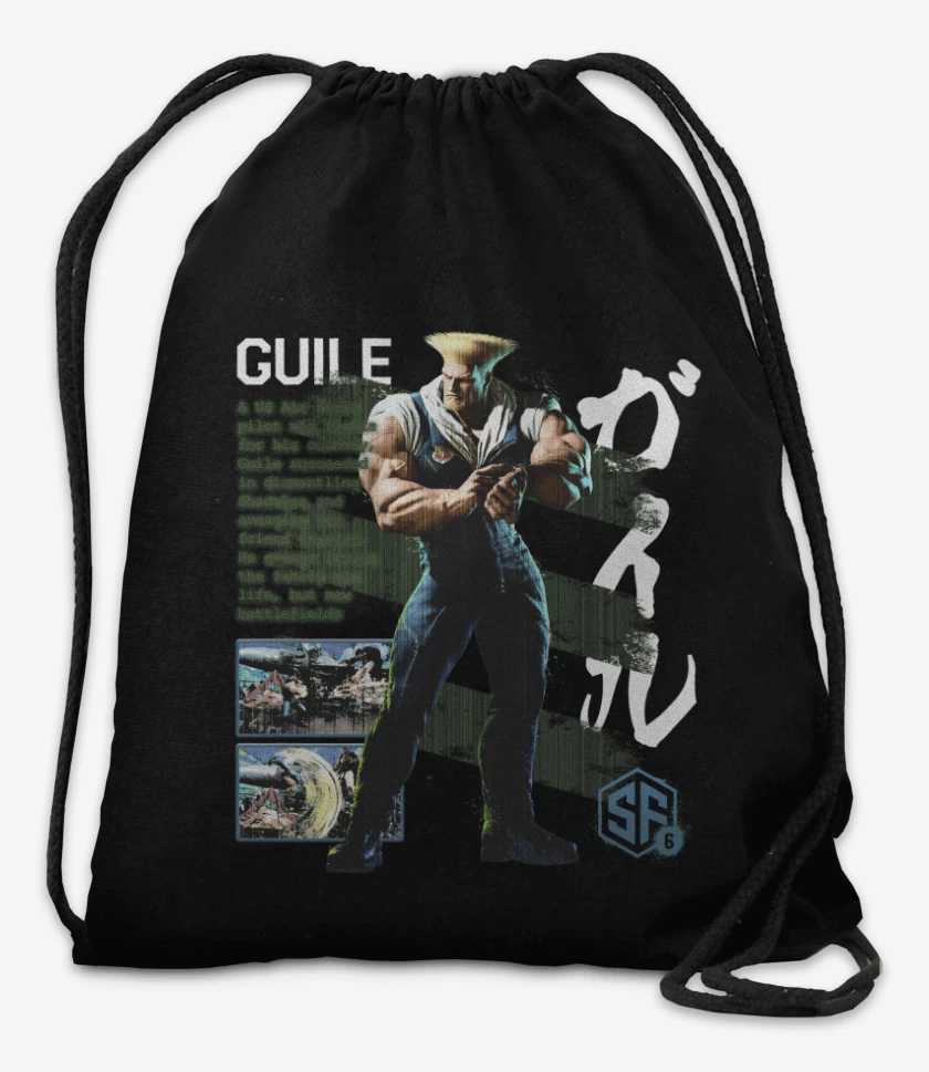 Mochila Negro de SF6 Guile