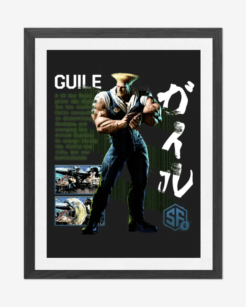 Cuadro decorativo Negro de SF6 Guile