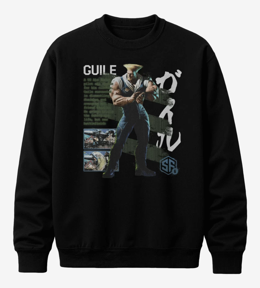 Poleron polo Negro de SF6 Guile
