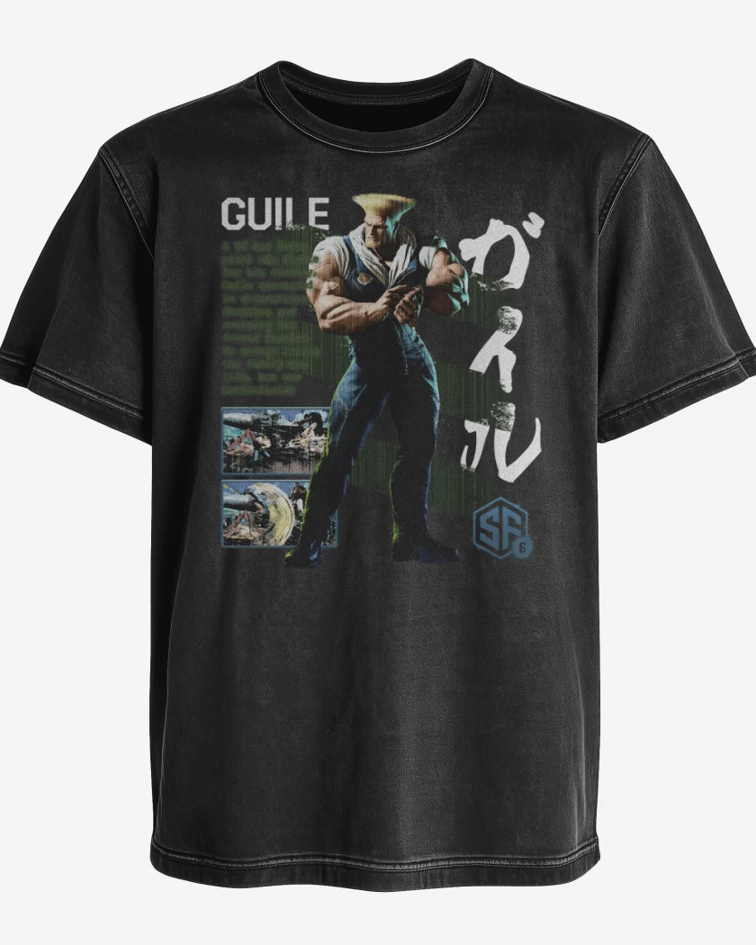 Polera desgastada SF6 Guile