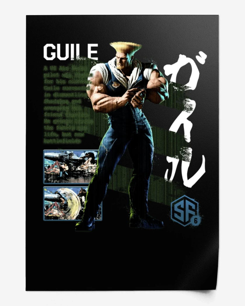 Print Negro de SF6 Guile