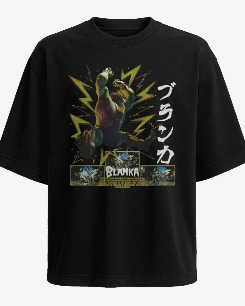 Polera Oversize Negro de SF6 Blanka 