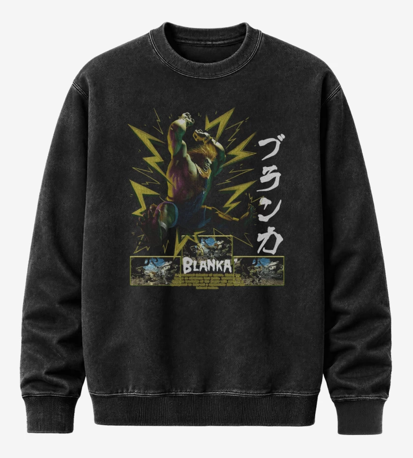 Poleron Polo Acid Wash Negro de SF6 Blanka 