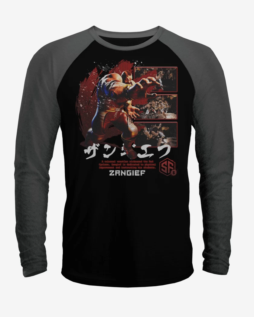 Polera Raglan Negro / Negro Heather de SF6 Zanfief