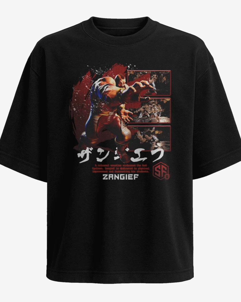 Polera Oversize Negro de SF6 Zanfief