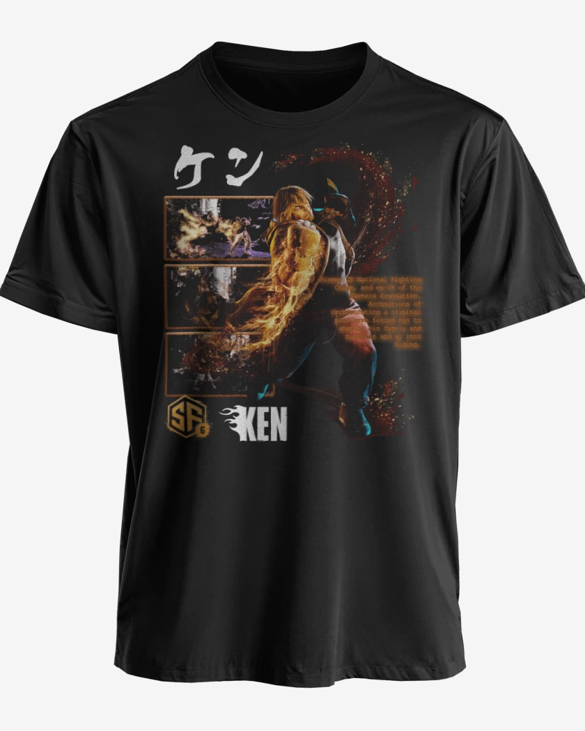 Polera premium Negro de SF6 Ken