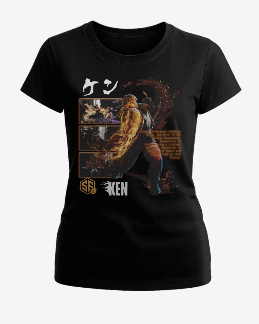 Polera de Mujer Negro de SF6 Ken