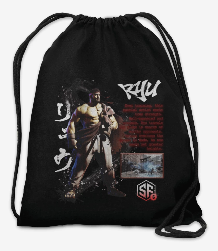 Mochila Negro de SF6 Ryu