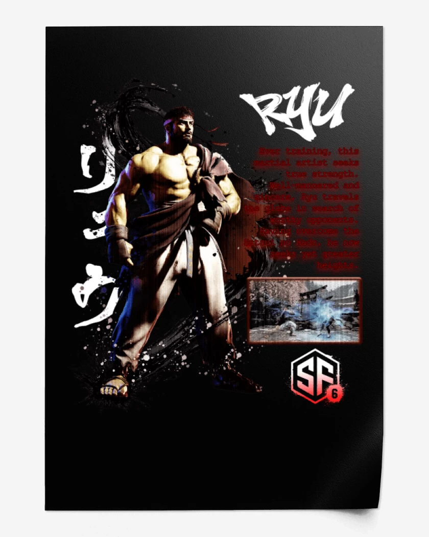 Print Negro de SF6 Ryu