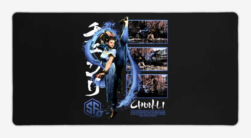 Mouse pad Gamer Negro de SF6 Chun Li