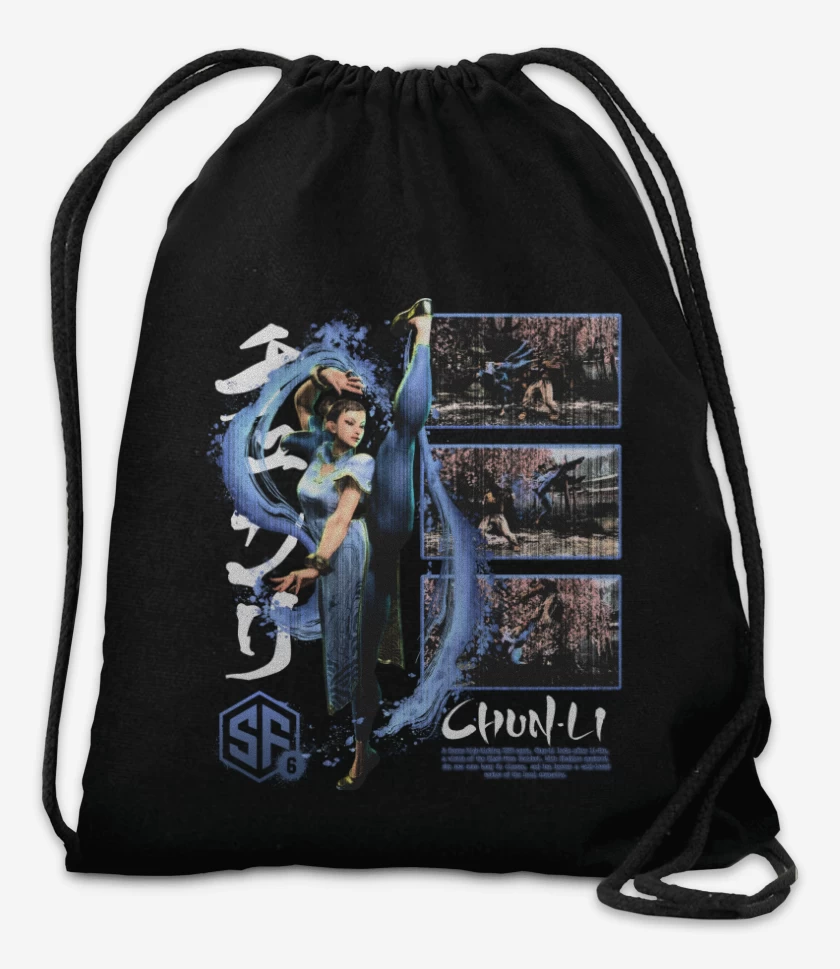 Mochila Negro de SF6 Chun Li