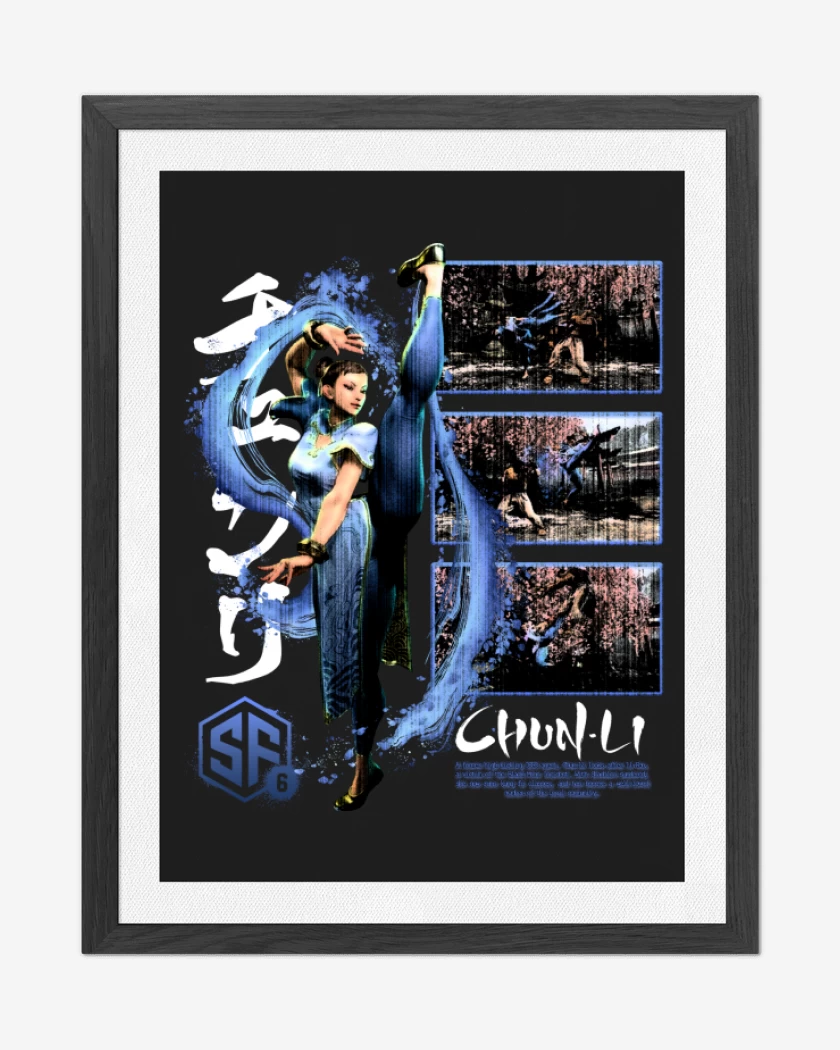 Cuadro decorativo Negro de SF6 Chun Li