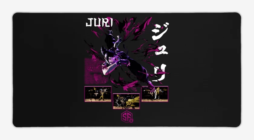 Mouse pad Gamer Negro de SF6 Juri