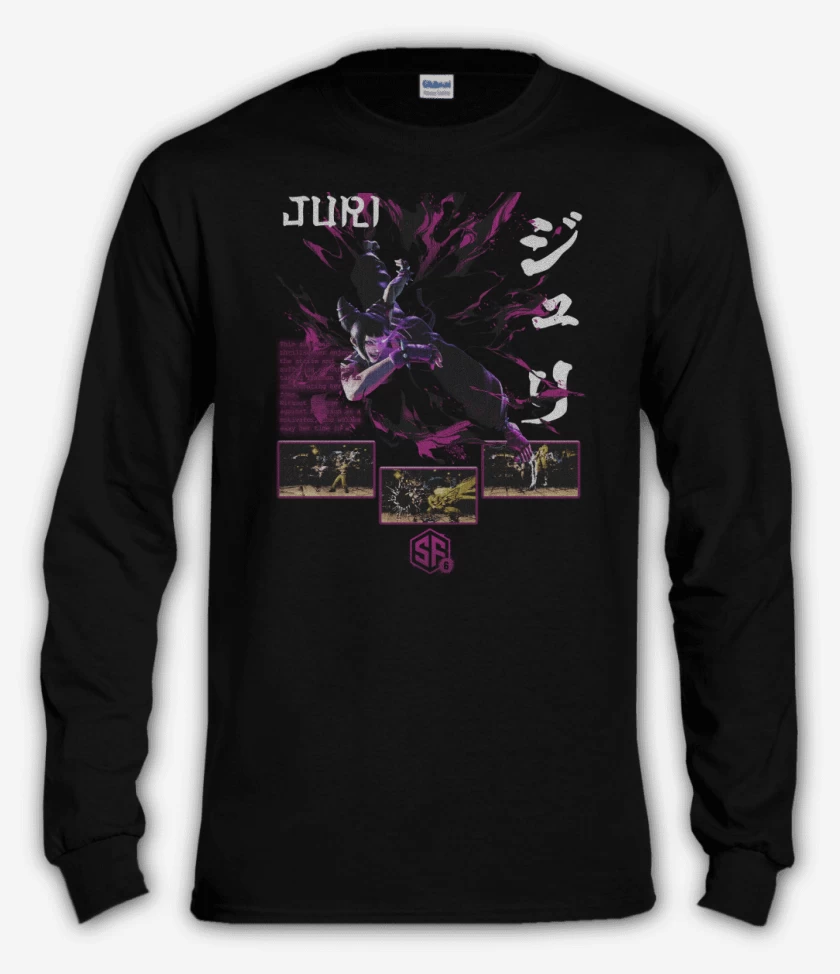 Polera manga larga Negro de SF6 Juri