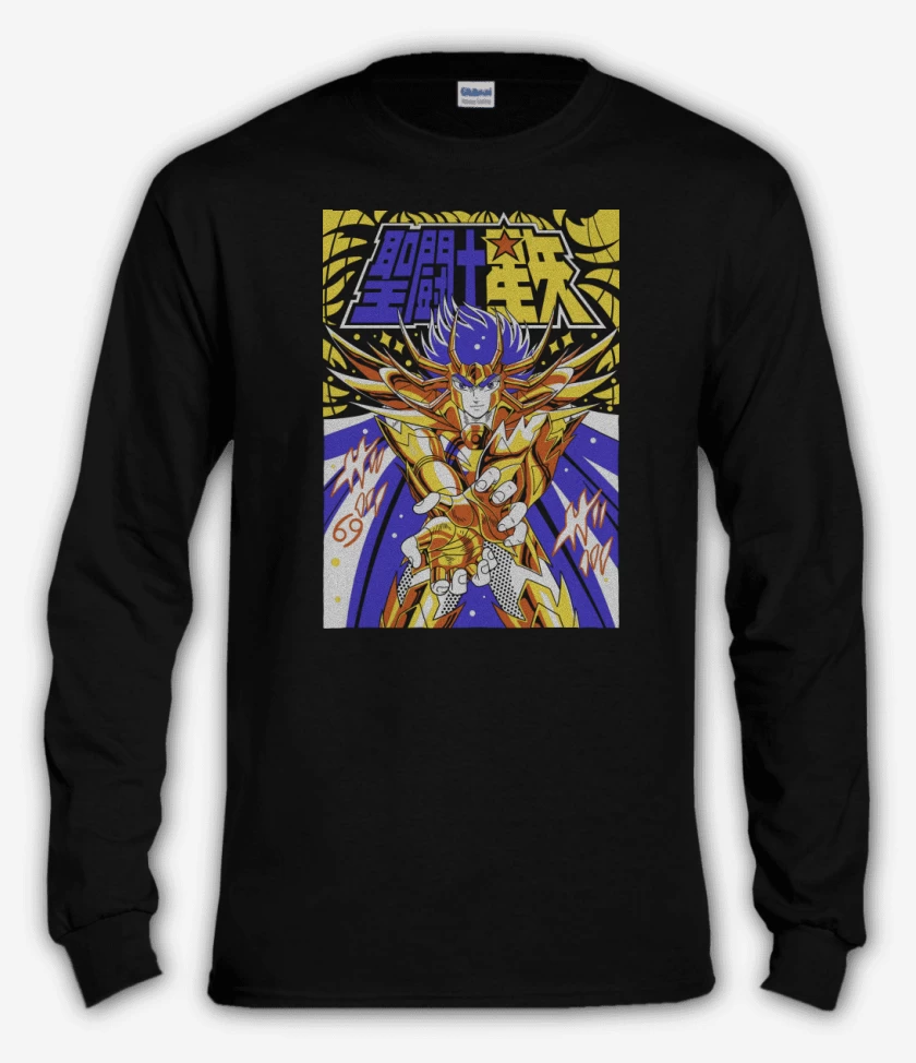 Polera manga larga Negro de Máscara de Muerte de Cáncer N