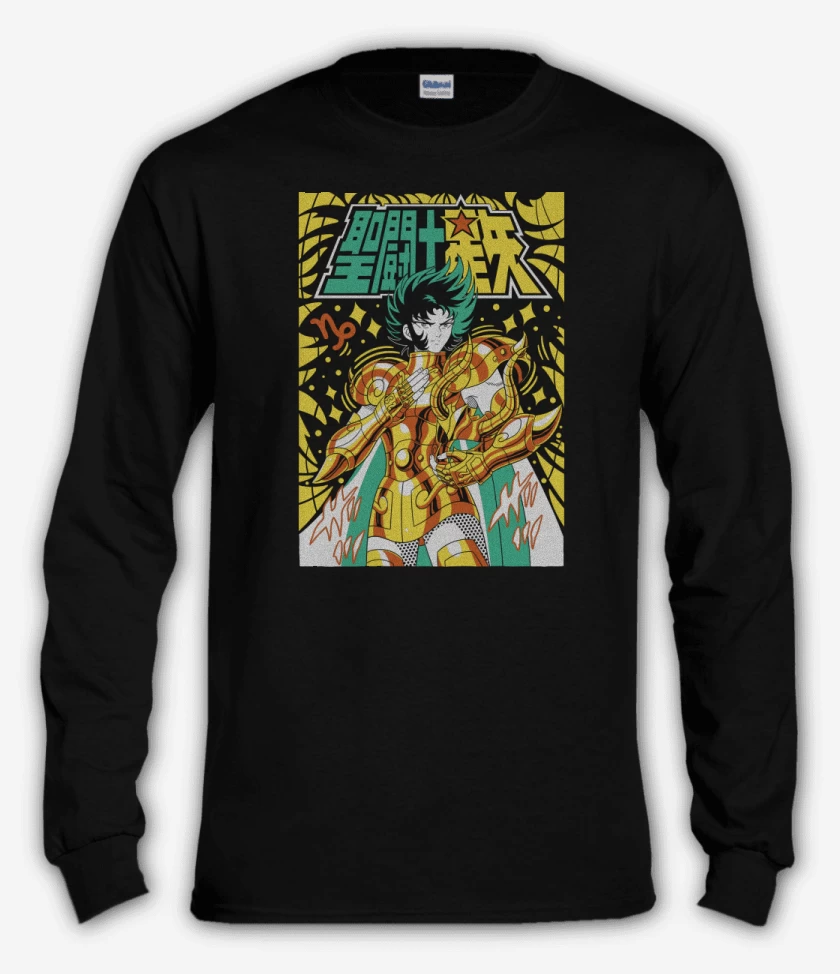 Polera manga larga Negro de Shura de Capricornio N