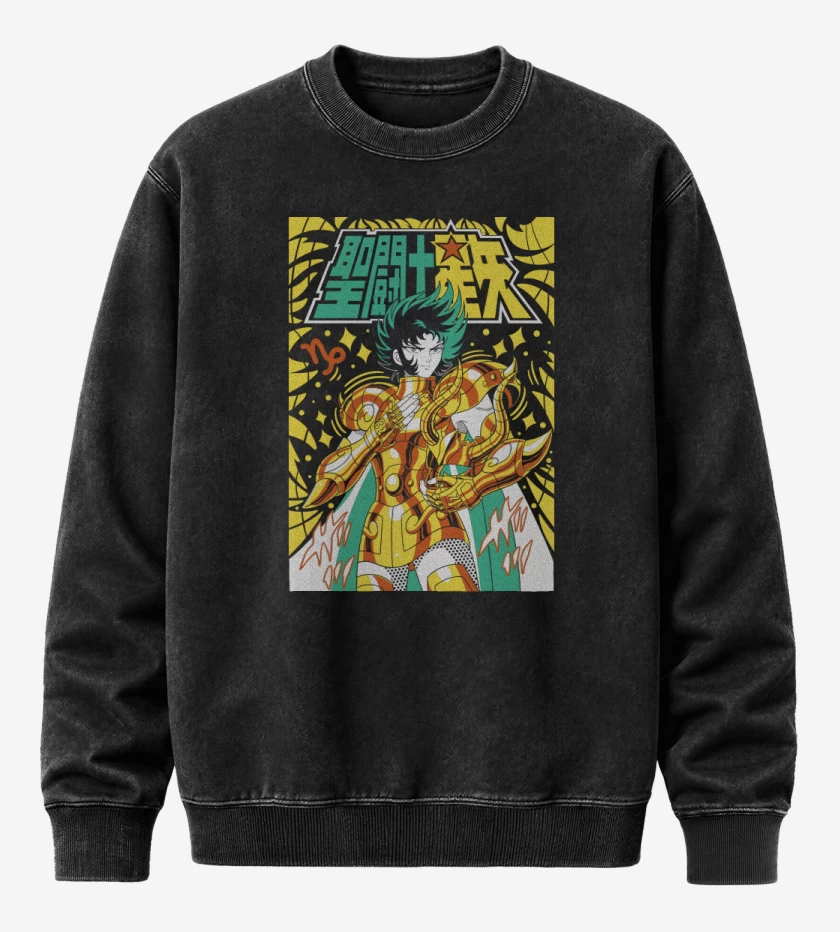 Poleron Polo Acid Wash Negro de Shura de Capricornio N