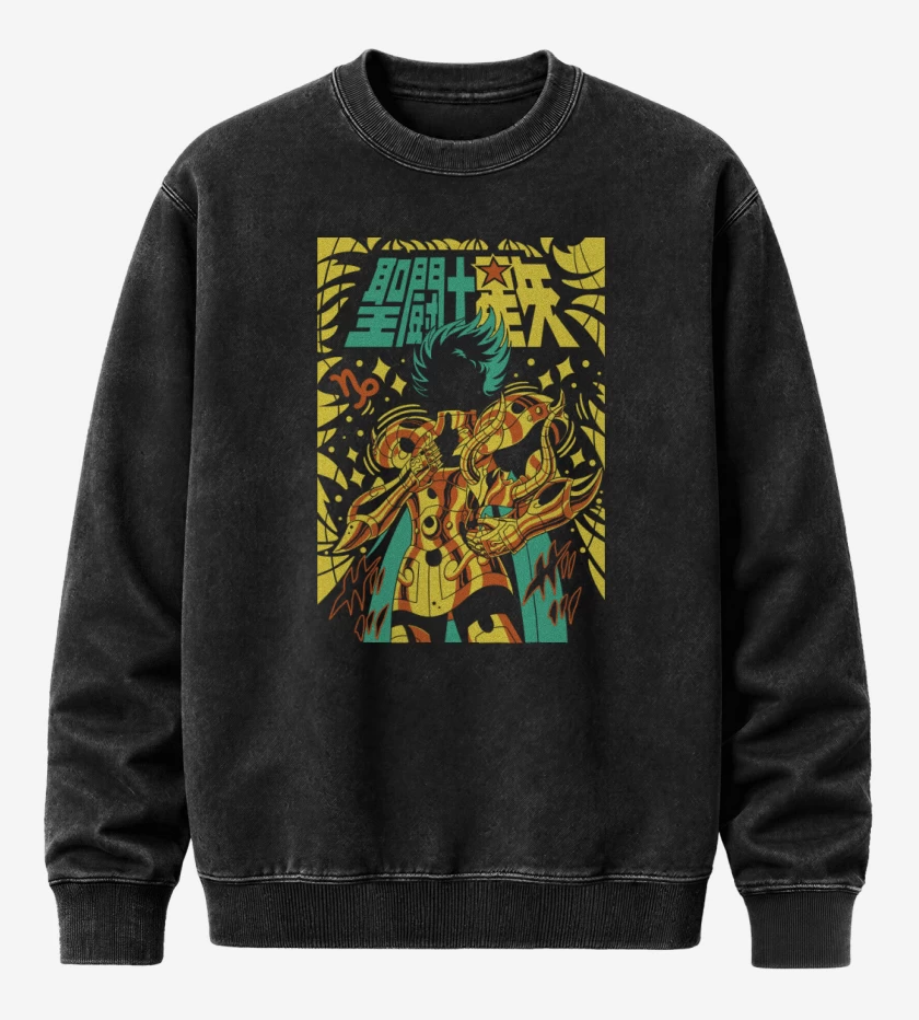 Poleron Polo Acid Wash Negro de Shura de Capricornio B