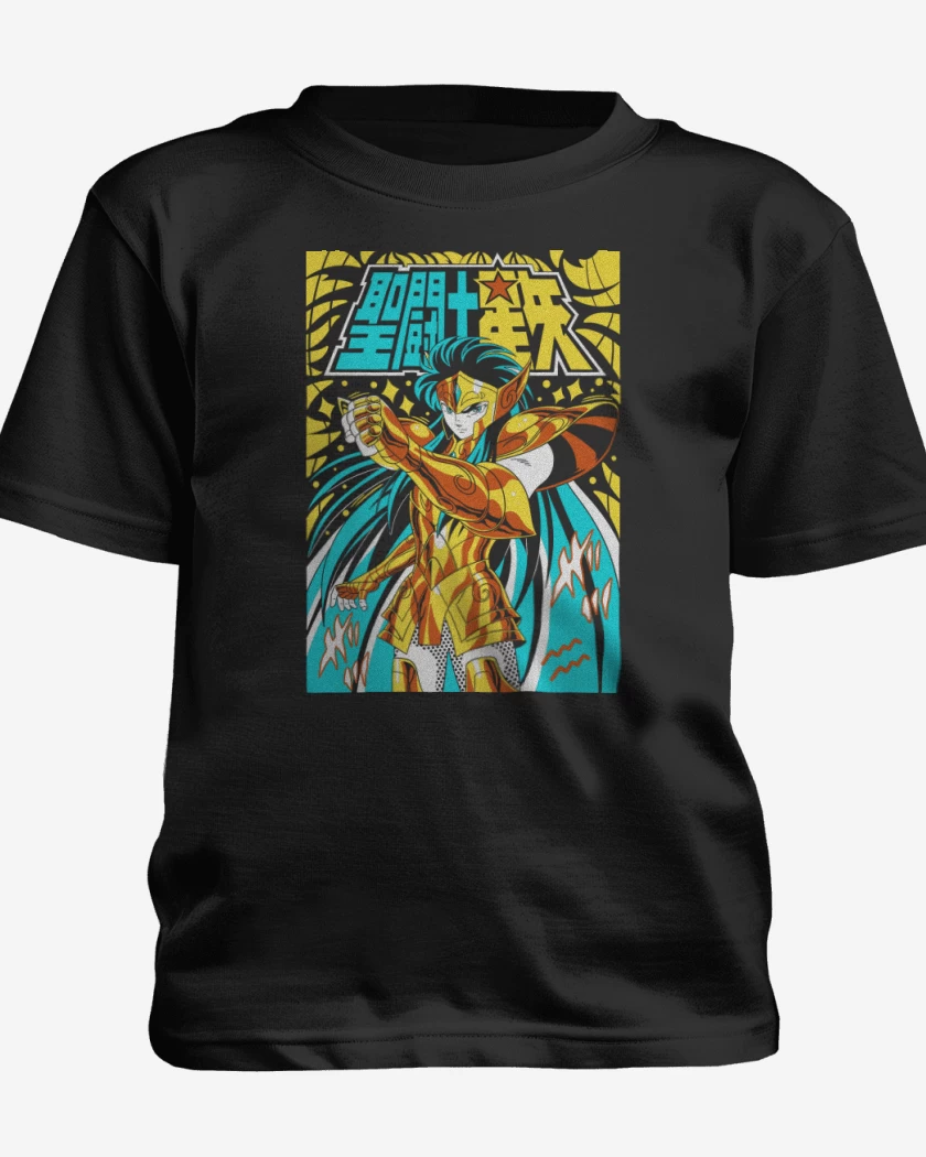 Polera de niño Negro de Camus de Acuario N