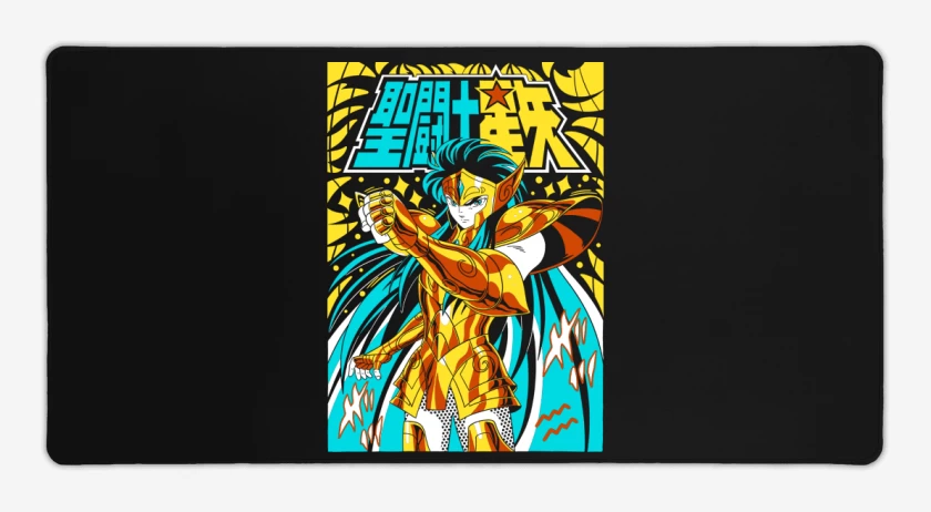 Mouse pad Gamer Negro de Camus de Acuario N